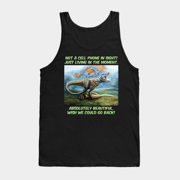 "Not a cell phone in sight" meme print Tank Top by SPACE ART & NATURE SHIRTS 